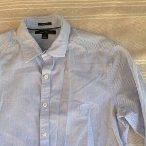 Marc Anthony blue patterned button down Small